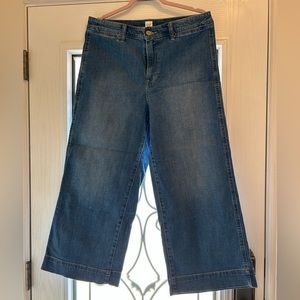 NWOT Gap High Rise Wide-leg Cropped Jeans